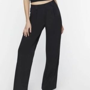 Wide Leg Belted Dress Pants black !
